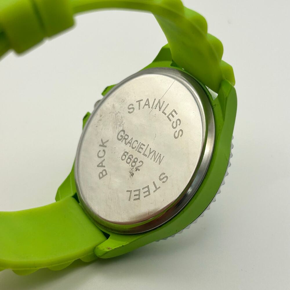 Gracie Lynn Green Silicon Band Women’s Fashion Watch New Battery - Picture 6 of 8